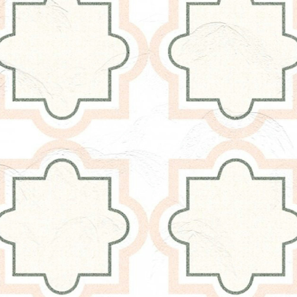 패턴 화이트·연한 핑크·세이지 그린·아이보리 무광 자기질 · 200×200