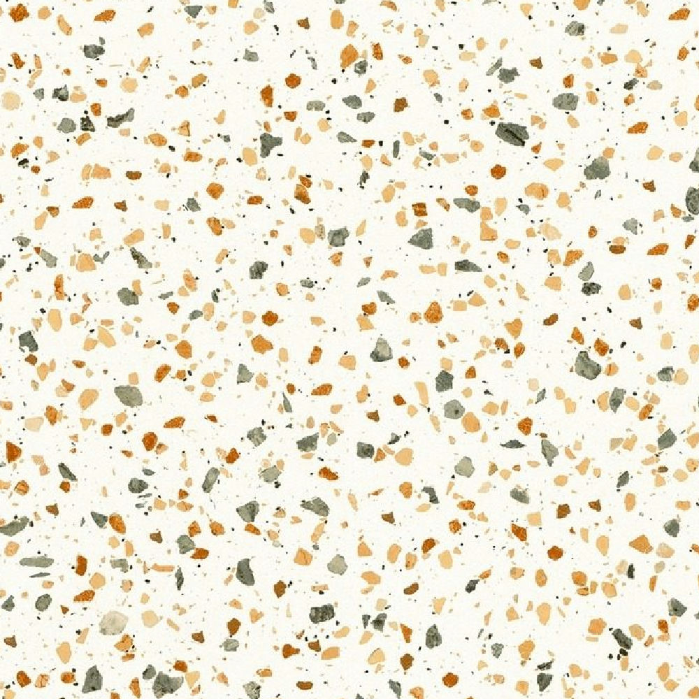 테라조룩 아이보리·테라코타·피치베이지·세이지그린 반광 포세린 · 600×600