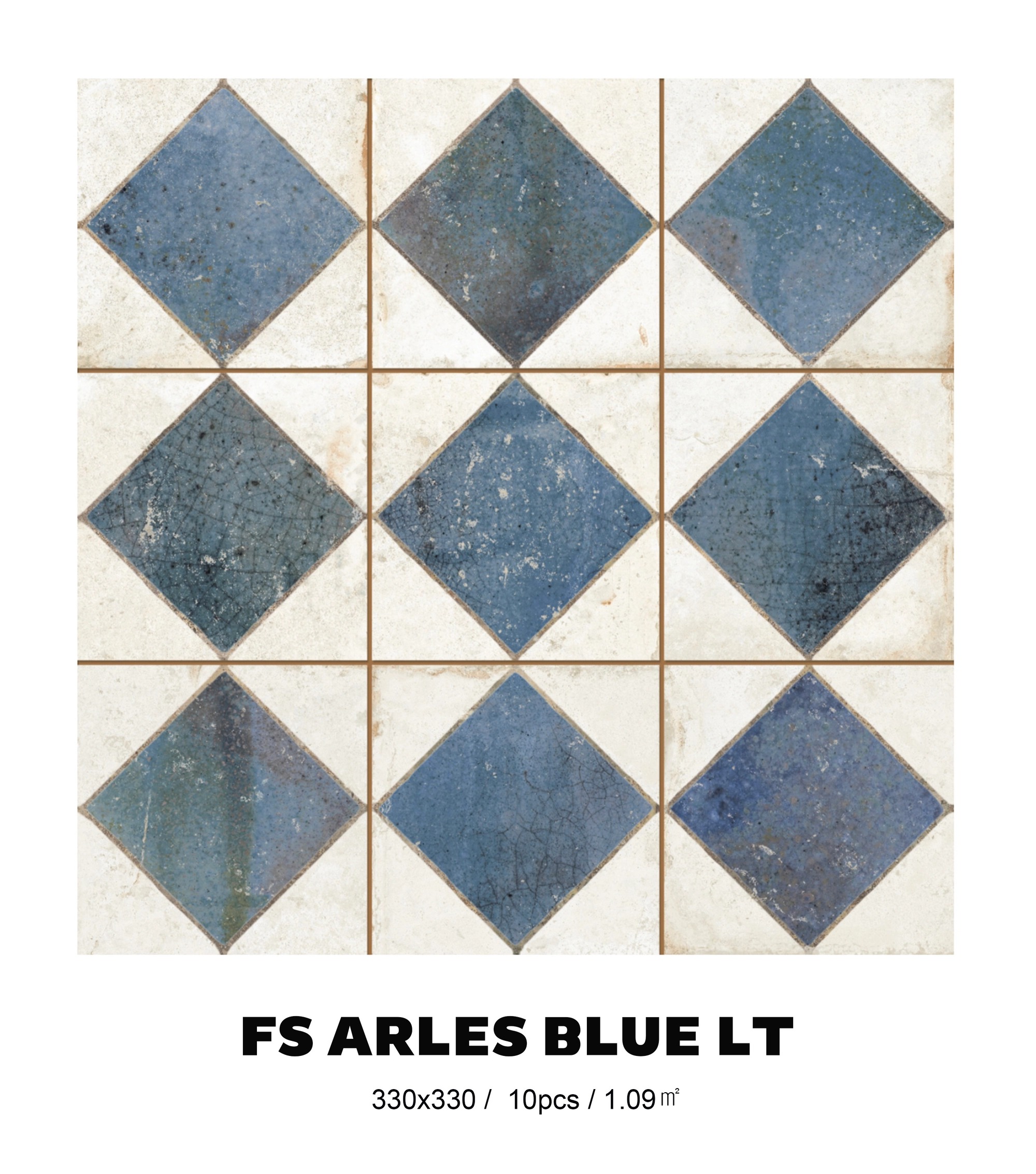 패턴 블루 반광 포세린 · 333×333
