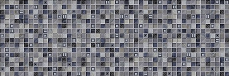 모자이크룩 슬레이트 그레이·네이비·라이트 그레이 유광 도기질 · 250×750