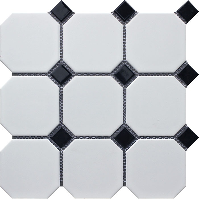 모자이크 화이트·블랙·그레이 유광 자기질 · 306×306