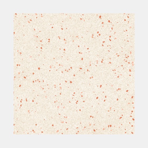테라조룩 크림 화이트·코랄 오렌지·살구 핑크 무광 테라조 · 600×600
