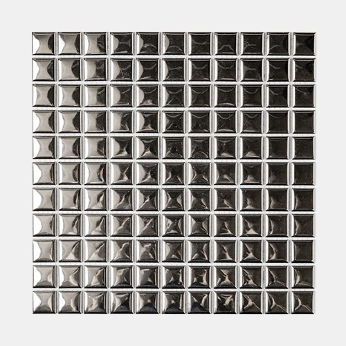 메탈룩 실버 유광 포세린 · 25×25
