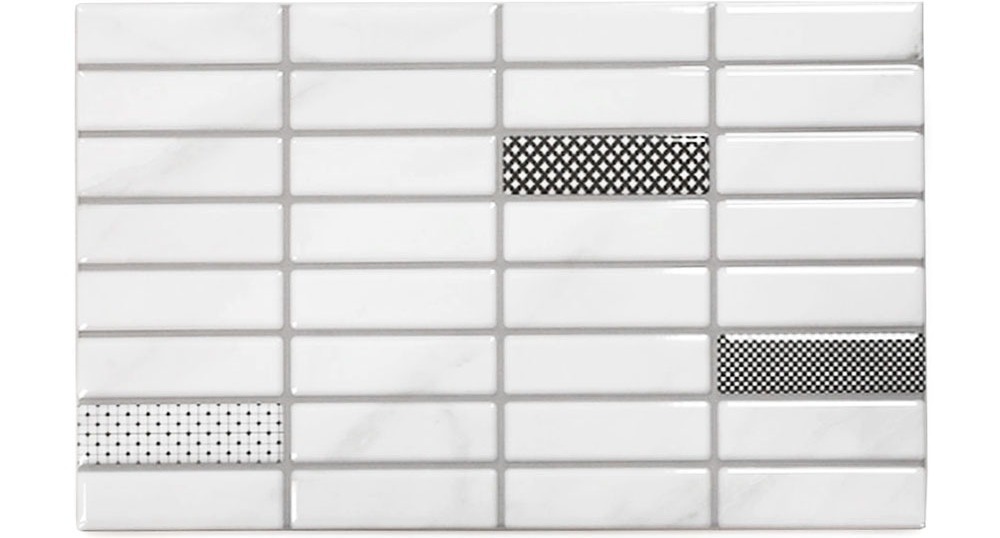 마블룩 화이트·블랙 반광 도기질 · 250×400