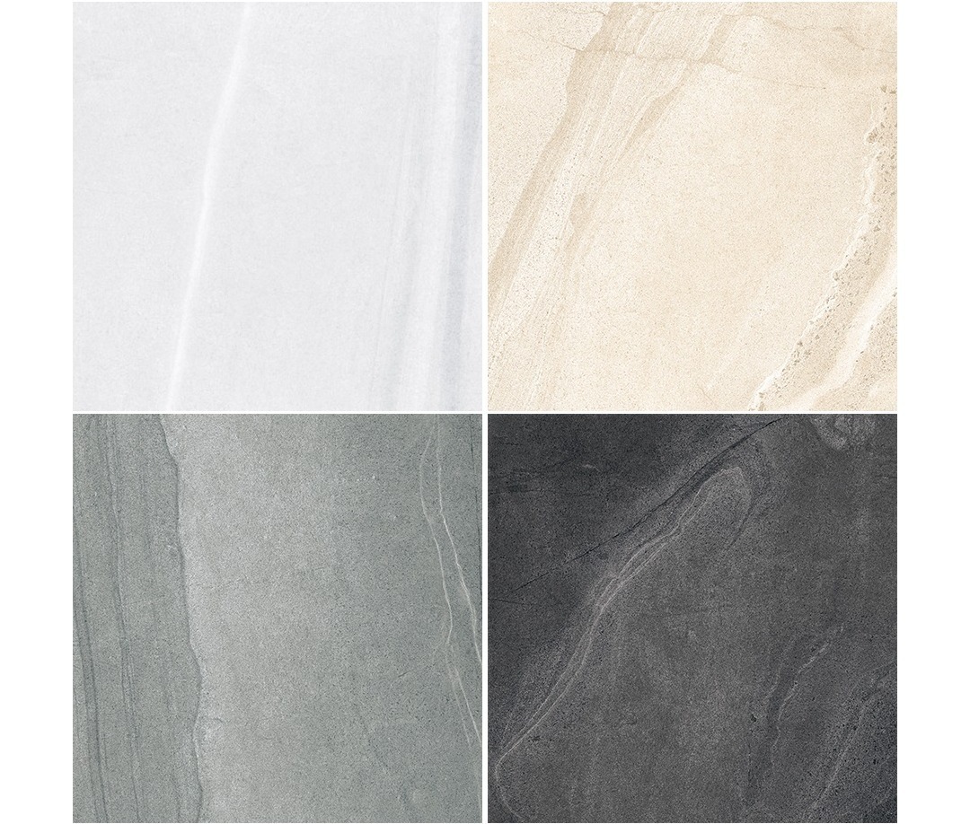 스톤룩 화이트·베이지·그레이·차콜 반광 포세린 · 600×600